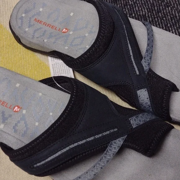 Merrell Black and Gray Terrain Comfort Sandals Sz 8 - Picture 4 of 9